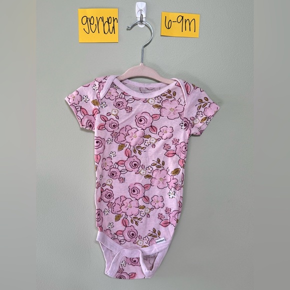 Gerber Other - NWOT Gerber Pink Floral Infant One-Piece Bodysuit, 6-9M